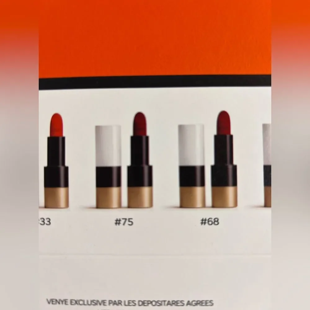 Hermès 5pc Lipstick Boxed Set luxury lip color  5 pcs#21,33,75,68,85 Giftable
